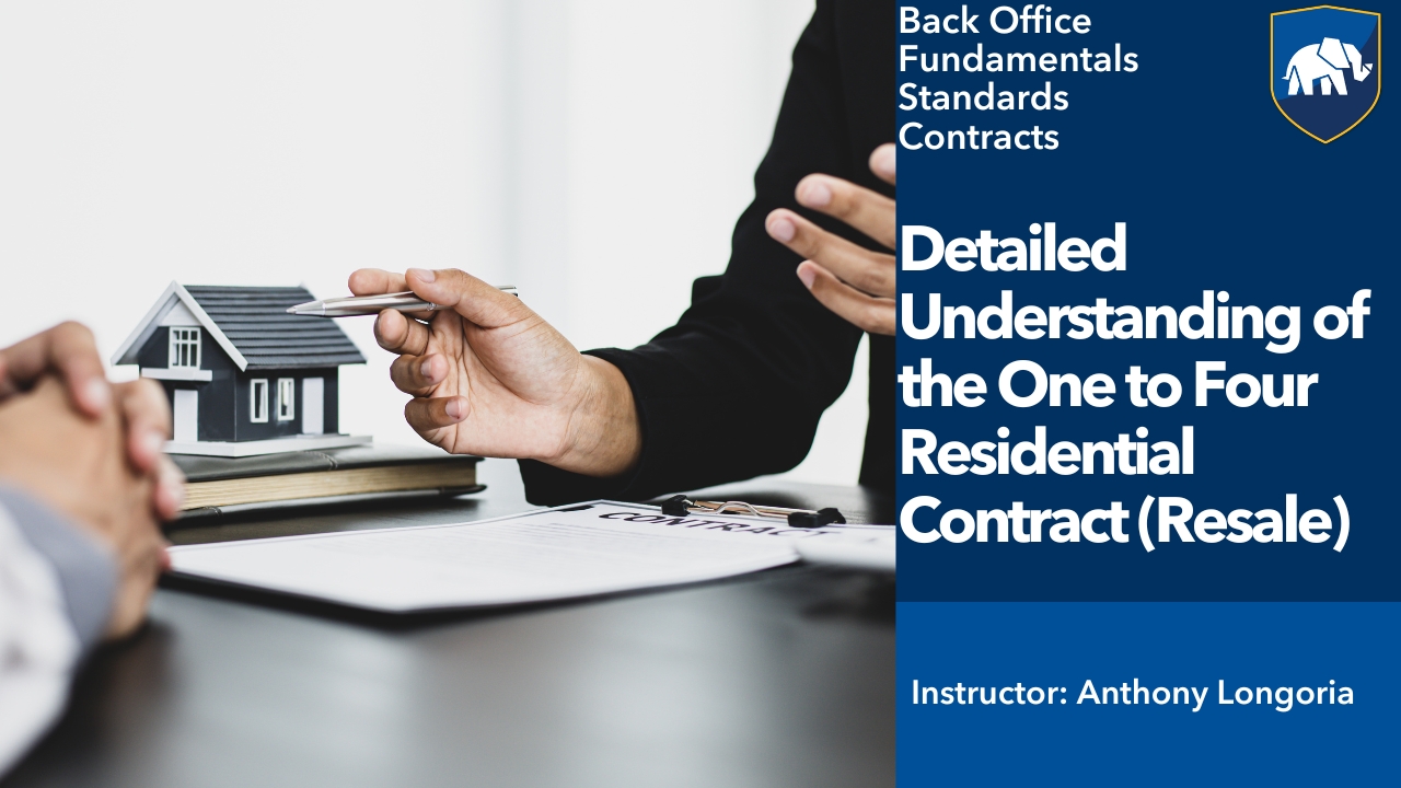 Detailed Understanding of the One to Four Residential Contract (Resale)